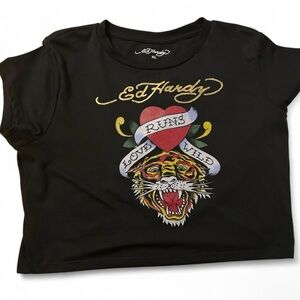 Ed Hardy cropped Baby tee